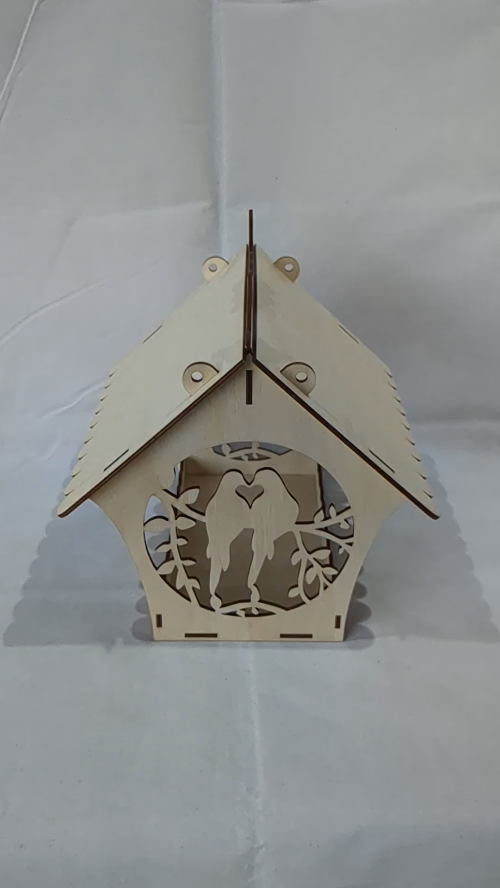 [Laser cut and engrave] Bird Feeders Laser Cut Template, Garden House Birds Pattern, Greeting Cutting Design