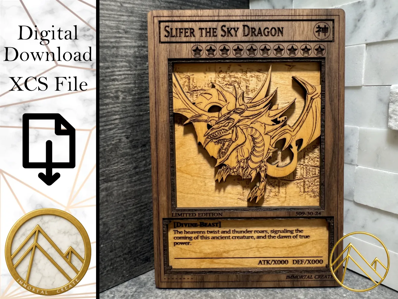 Slifer the Sky Dragon (Wood Card)