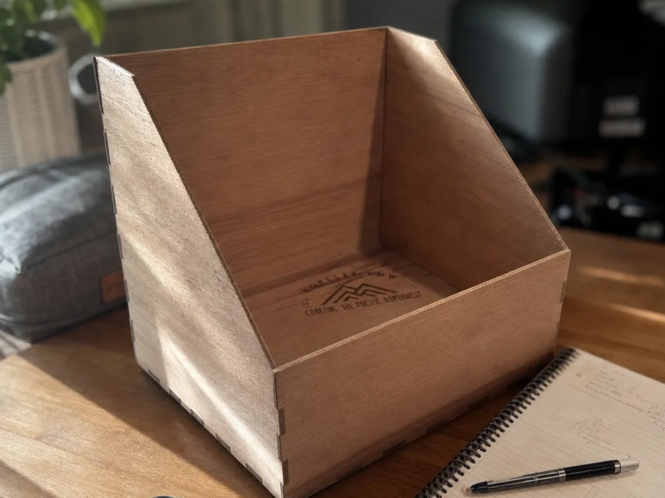 Tapered Vinyl Record Display Crate