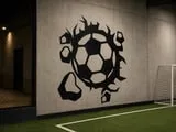 [Laser cut and engrave] Soccer Ball Wall Art Mural