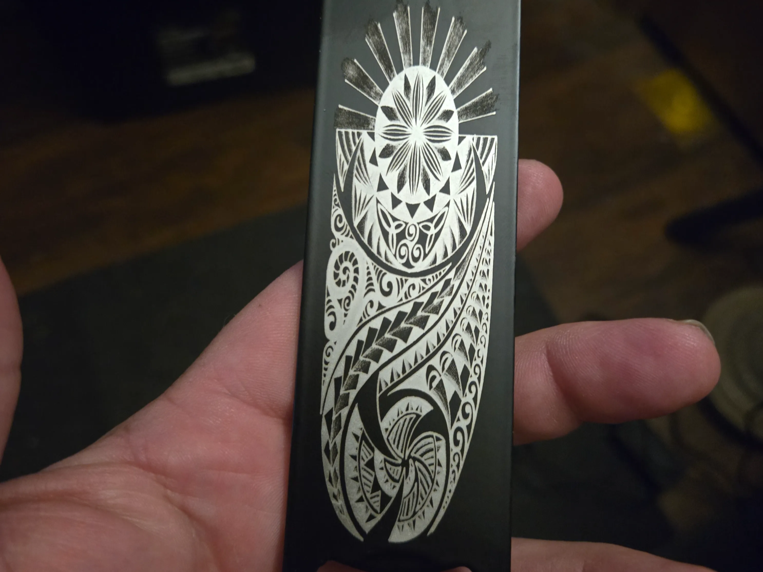 black bottle opener tribal