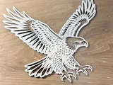 [Laser cut and engrave] Flying Bald Eagle Wall Art Silhouette