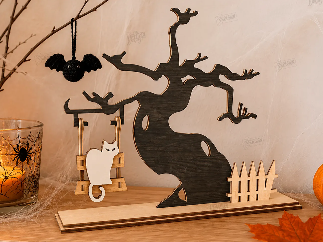 Halloween Spooky Tree Centerpiece dining table decor and centerpiece idea