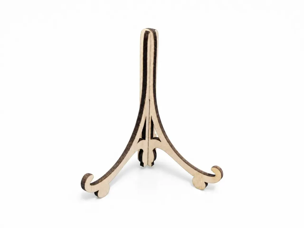 [Laser cut and engrave] Wooden display stand for plates and picture frames