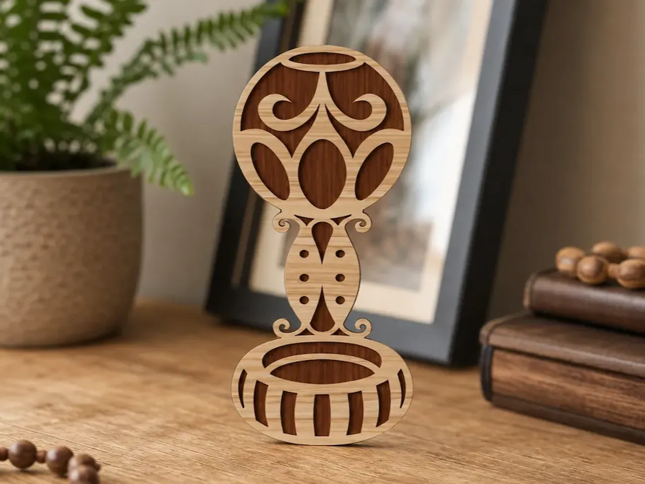 [Laser cut and engrave] Rattle - Decorative Laser Cut Design
