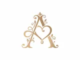 [Laser cut and engrave] A Romantic Heart Wedding Monogram – Elegant Love Initial with Flowing Heart Flourishes for Laser Cut Décor, Cake Toppers & Engraving