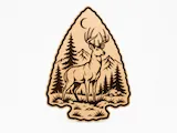 [Laser cut and engrave] Native American Arrowhead Deer SVG XCS | Woodland Wildlife Laser Cut Wall Art | Rustic Wooden Decor | Glowforge xTool Digital File