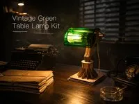 [Laser cut and engrave] Vintage Green Table Lamp Kit — Back to the 1980s