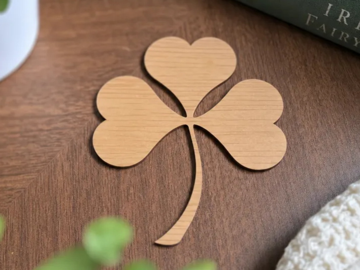 Wooden Shamrock Cutout for St. Patrick's Day Decor