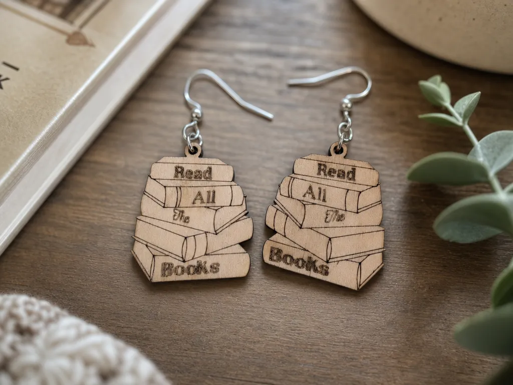 Read All The Books Stacked Book Earrings
