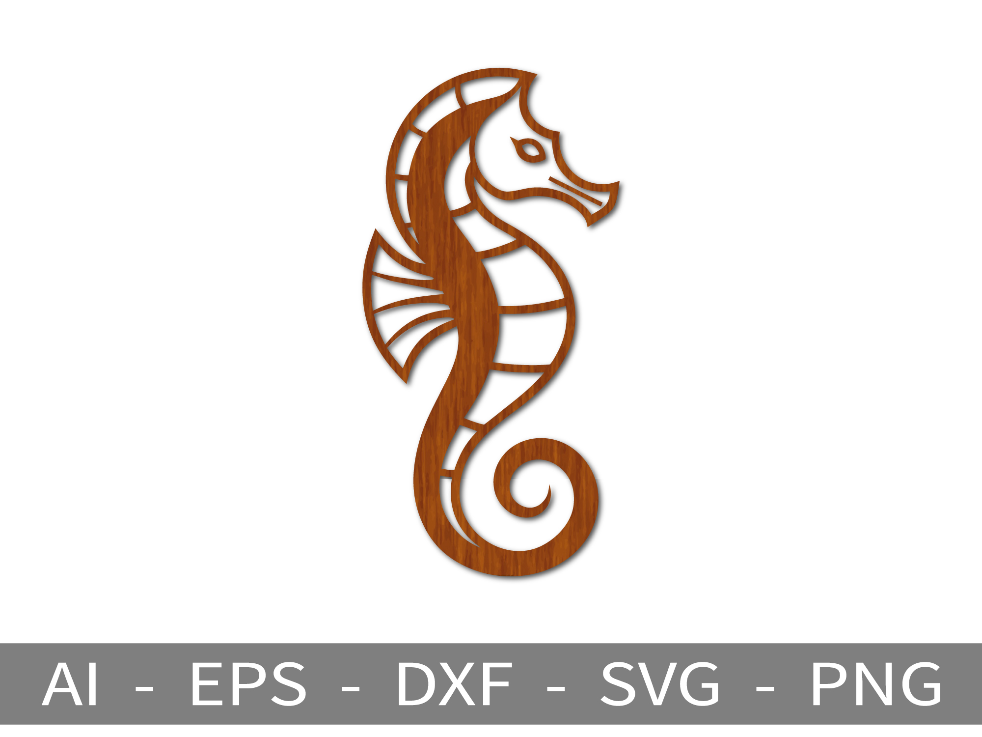 [Laser cut and engrave] Wooden Seahorse Wall Art Cutout