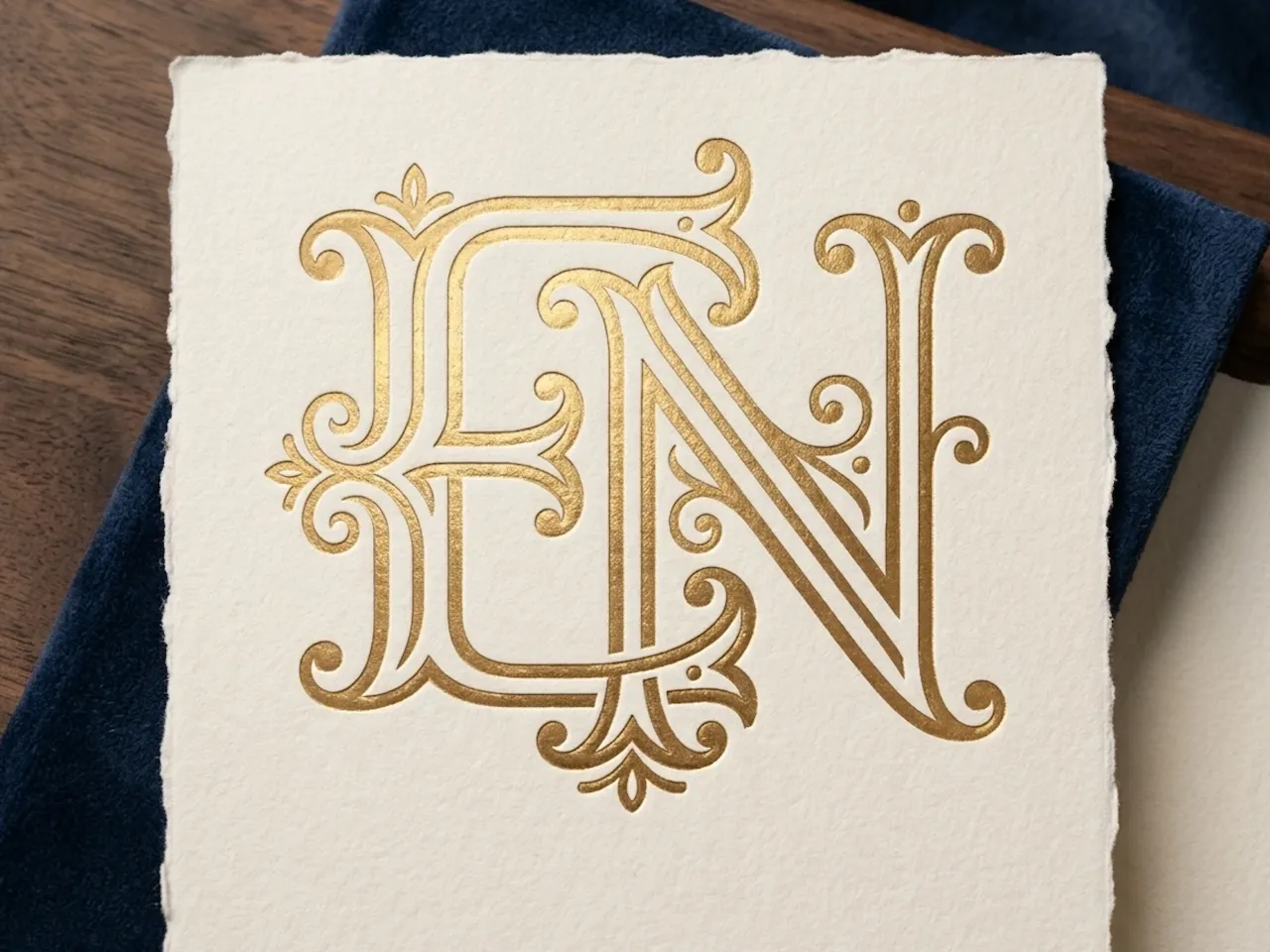 [Laser cut and engrave] EN Luxury Wedding Monogram – Sophisticated Interwoven Initials for Laser Cut Signs, Cake Toppers, Engraving & Bridal Décor
