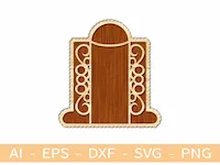 [Laser cut and engrave] Napkin Holder - Decorative Laser Cut Design