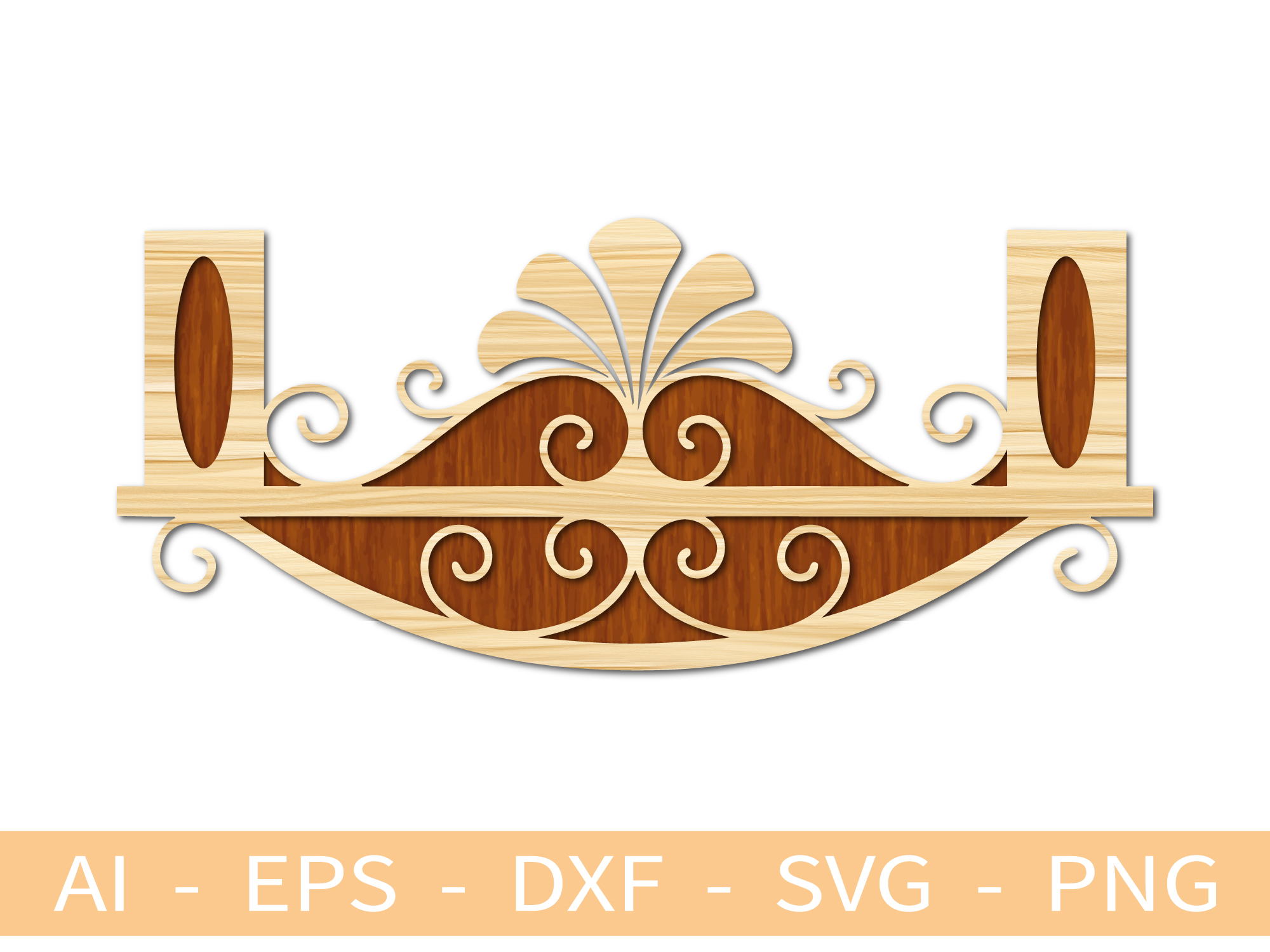 [Laser cut and engrave] Shelf Decor - Decorative Laser Cut Design