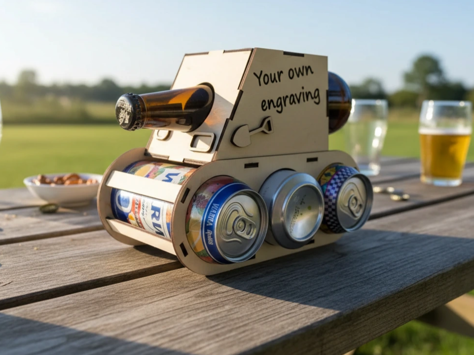 缶やボトル用のタンク型ドリンクオーガナイザー - 無料ファイル - Atomm