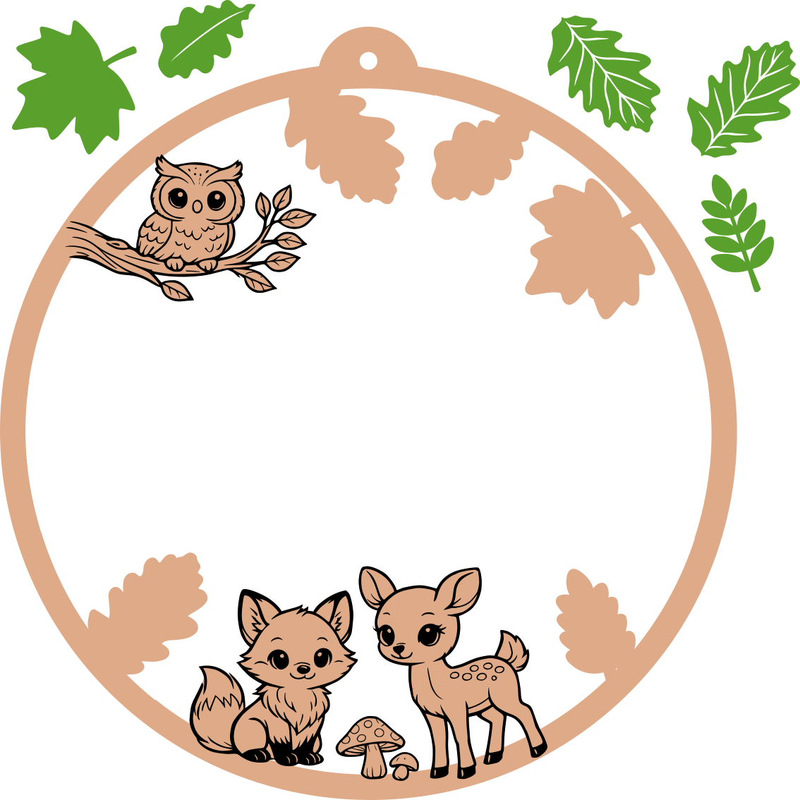 [Laser cut and engrave] Plaque murale fôret