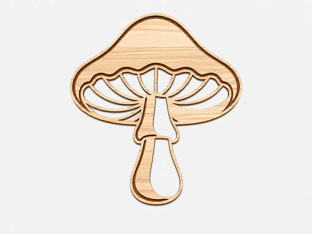 Mushroom Wall Art Cutout - Laser Cut File