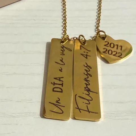 Kalung Hati Stainless Steel _Gold