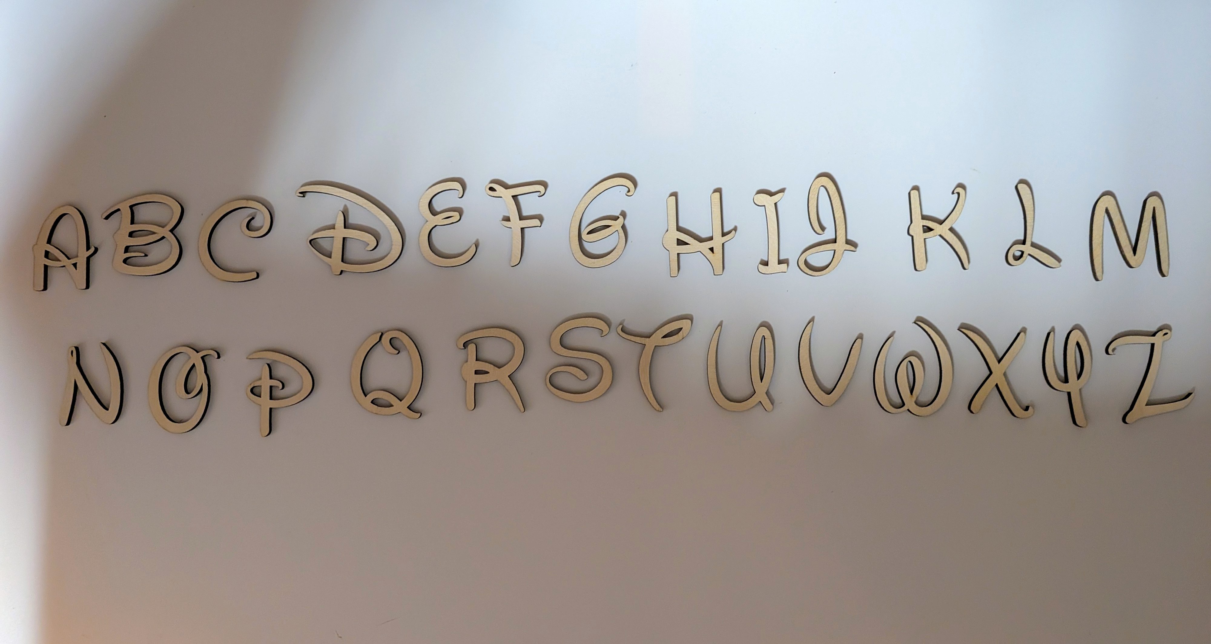 [Laser cut and engrave] Alphabet Letters in Whimsical Fairy Tale Font