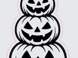 [Laser cut and engrave] Stacked Jack-o'-lantern Halloween Ornament