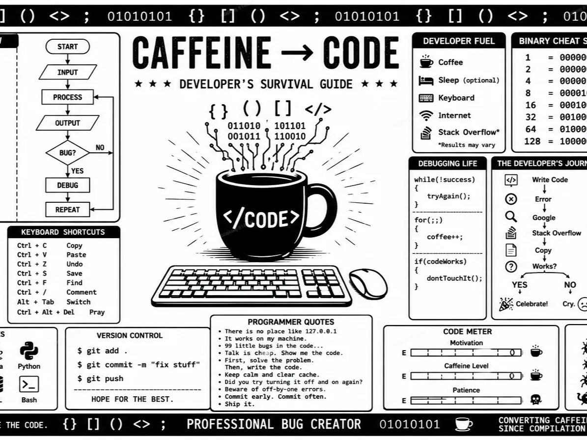 20-005 - Developer's Survival Guide | Programming Reference & Caffeine-to-Code Laser Engraving Design
