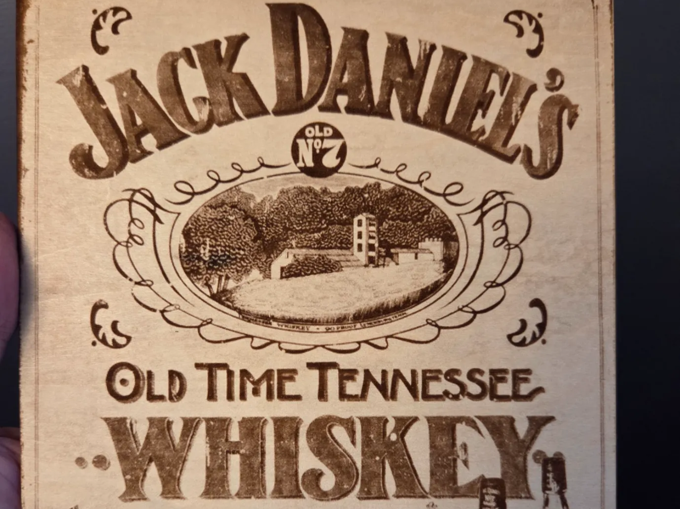 Jack Daniel's Old No. 7 Tennessee Whiskey Wooden Wall Sign