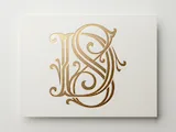 [Laser cut and engrave] Ornate DS Monogram Emblem Logo