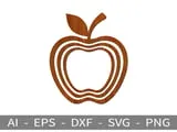[Laser cut and engrave] Apple - Laser Cutting Design Bundle