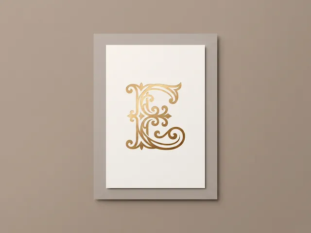 E Elegant Wedding Monogram – Graceful Bridal Initial for Laser Cut Signs, Cake Toppers, Invitations, Engraving & Cricut