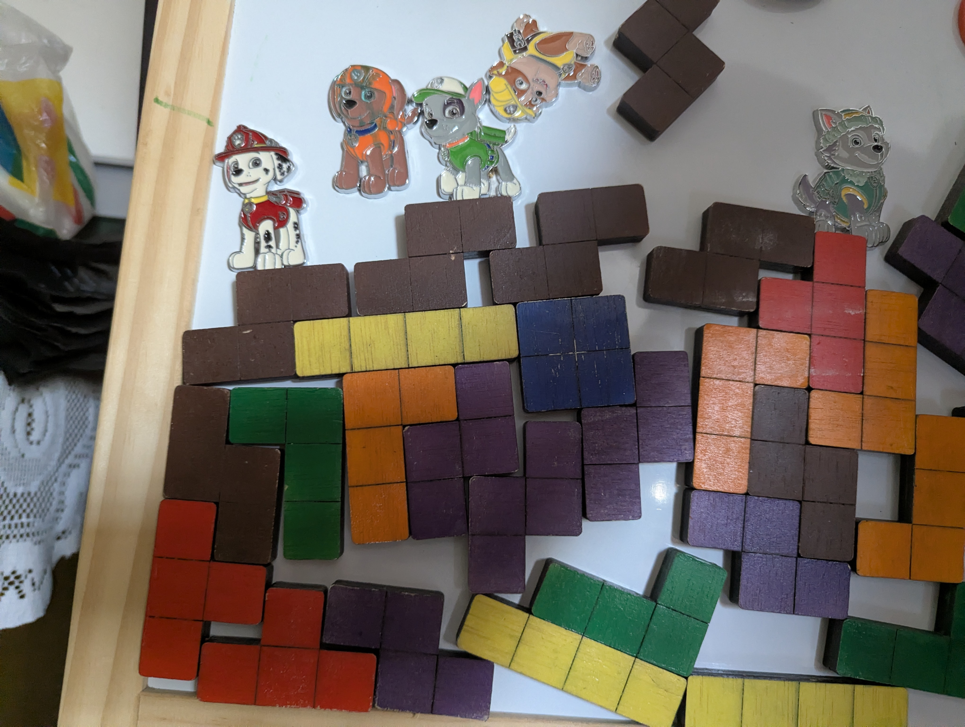 [Laser cut and engrave] Laser Cut Tetris Set