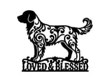 [Laser cut and engrave] Stay Loyal Dog Silhouette Wall Art with Filigree Pattern