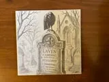 [Laser cut and engrave] Ceramic Tile Featuring Gothic Graveyard Scene with Raven and Tombstone