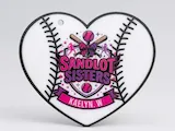 [UV printing] Heart Shaped Softball Ornament with Personalized Name
