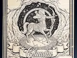 [Laser cut and engrave] Targa quadrata personalizzata con segno zodiacale Sagittario e nome Claudia