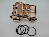 [Laser cut and engrave] Mechanical toy car with gears