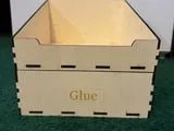 [Laser cut and engrave] Modular Desktop Storage Cubby System with Labelable Bins
