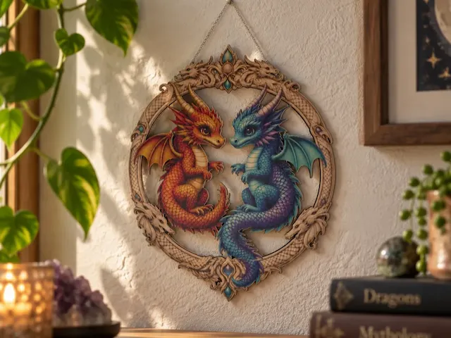 Zwei Drachen ein Kreis der Harmonie