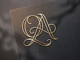 [Laser cut and engrave] QA Elegant Flourished Monogram Emblem