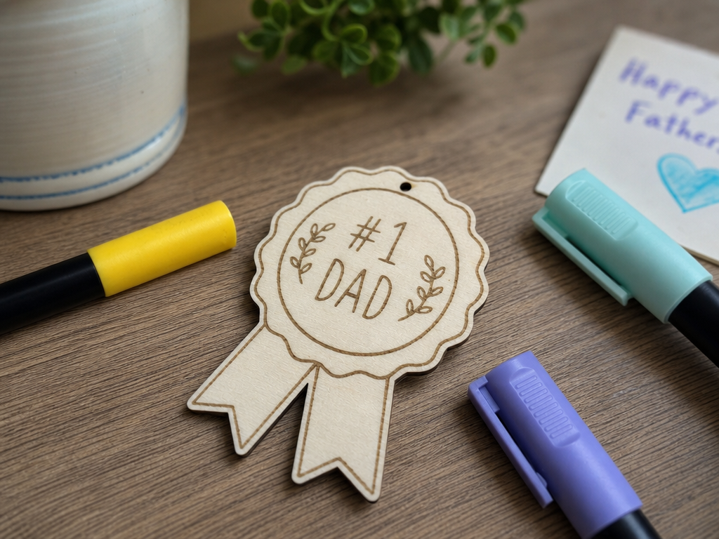 Dad Medal Coloring Craft