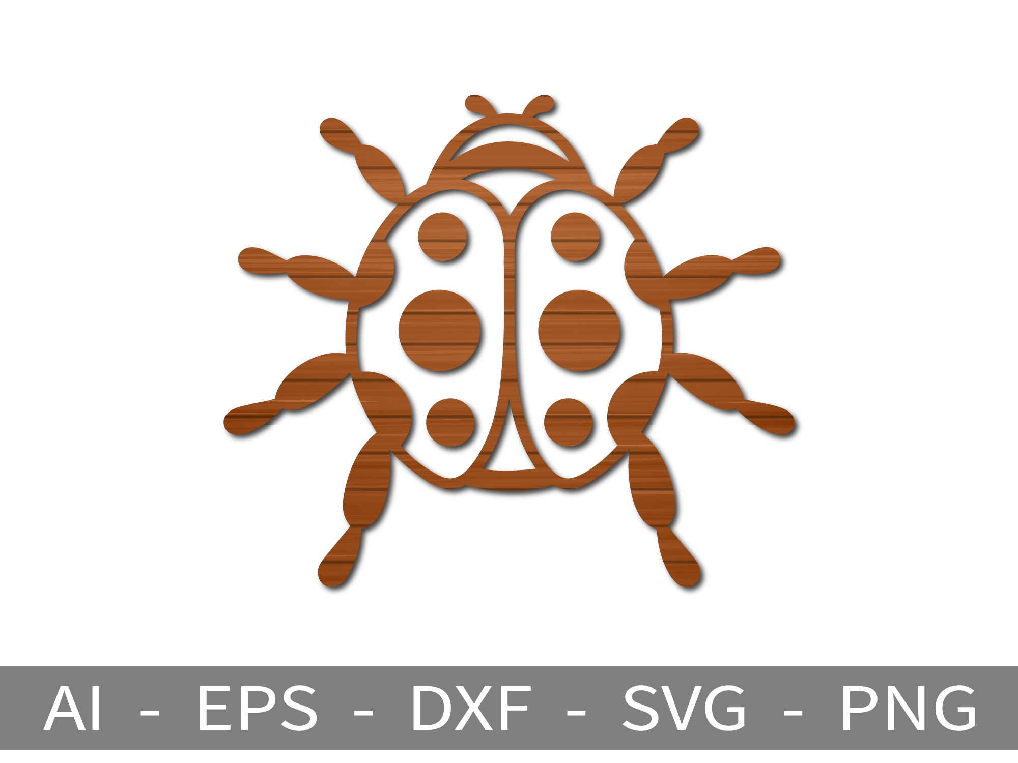 [Laser cut and engrave] Ladybug - Laser Cutting Design