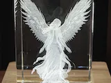 [Laser cut and engrave] Celestial Angel K9 Crystal Inner 3D Engraving