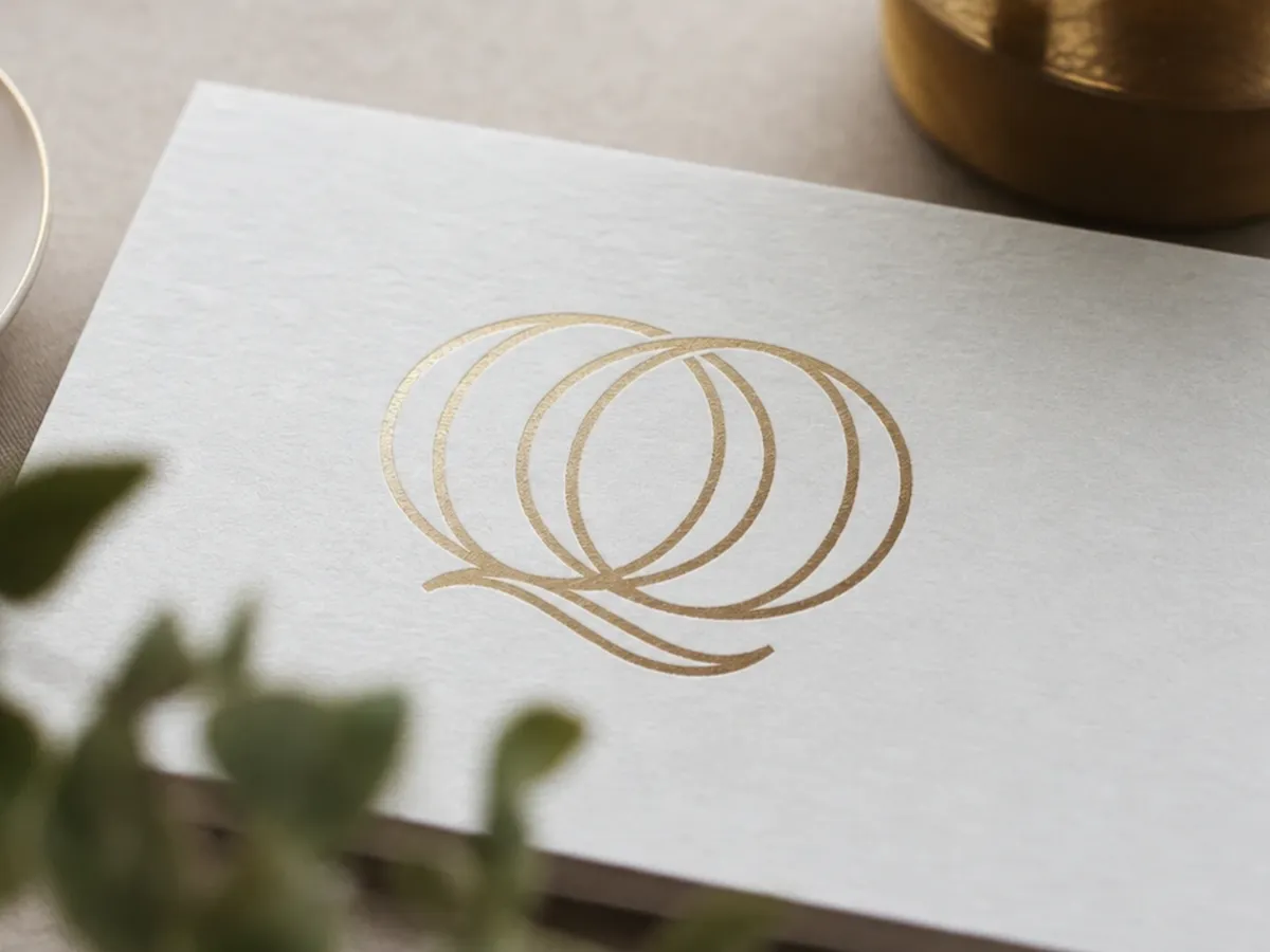 [Laser cut and engrave] Sophisticated QO Interwoven Monogram Logo