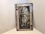 [Laser cut and engrave] Spielkarte mit Wikinger Motiv und Kreuz Ass
