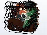 [Laser cut and engrave] Layered Jungle Scene with Panther and Toucan Wall Art