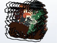 [Laser cut and engrave] Layered Jungle Scene with Panther and Toucan Wall Art