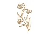 [Laser cut and engrave] Minimalist Floral Line Art Framed Wall Decor