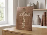 [Laser cut and engrave] 3D Cross Wall Art Laser Cut SVG – Eternal Grace | Christian Home Décor | Layered Wooden Faith Design