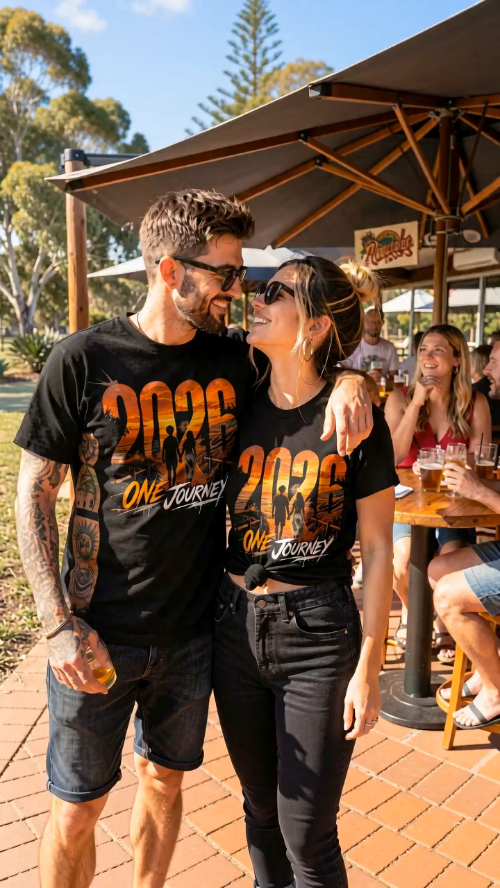 [DTF Printing] 2026 One Journey Couple Sunset Graphic T-Shirt