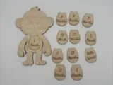 [Laser cut and engrave] Dinosaur and Monkey Themed Baby Milestone Board