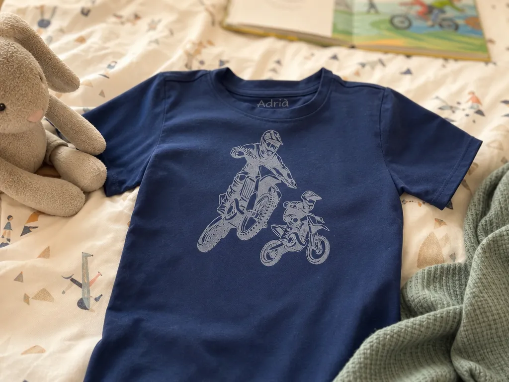 Grabado láser camiseta algododón.